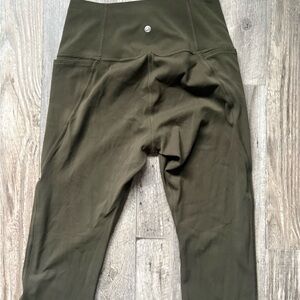 CRZ Yoga Olive Green High-Waisted Leggings